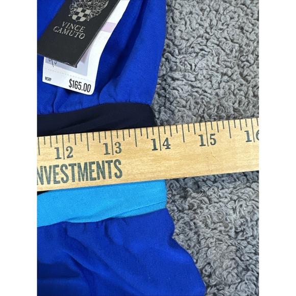 New With Tags Vince Camuto Blue Fitted Sleeveless Knee Length Dress Size 6 - Picture 8 of 9